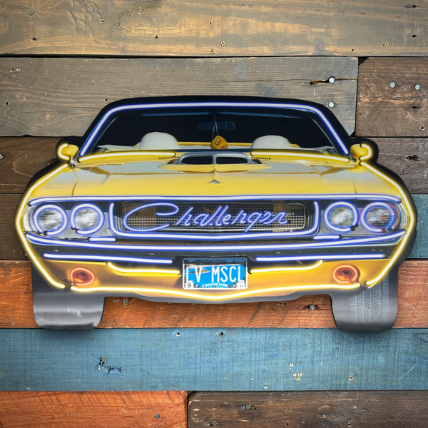 Dodge Challenger Moving Lenticular 3-D Images Wall Sign