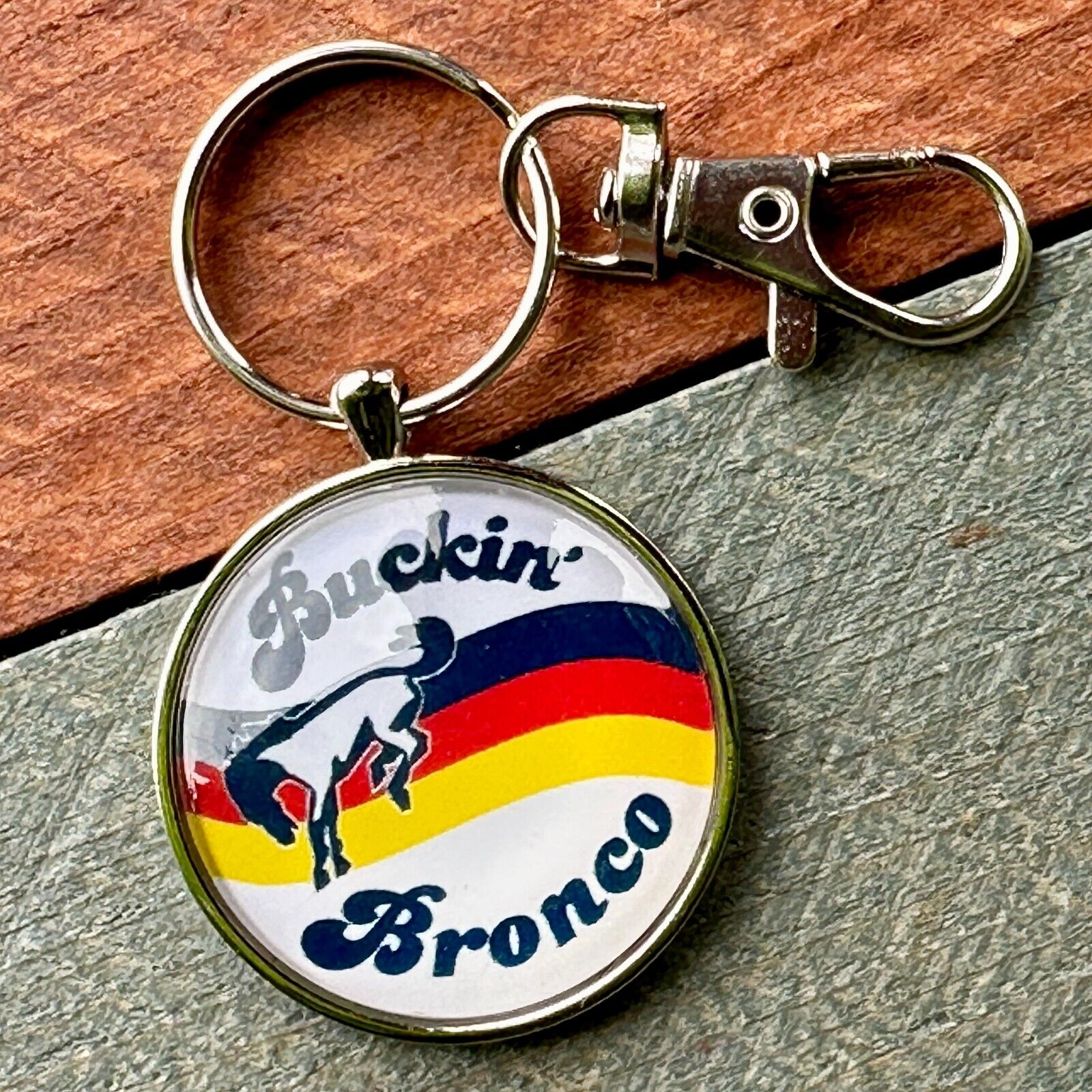 Ford Buckin' Bronco Retro Keychain