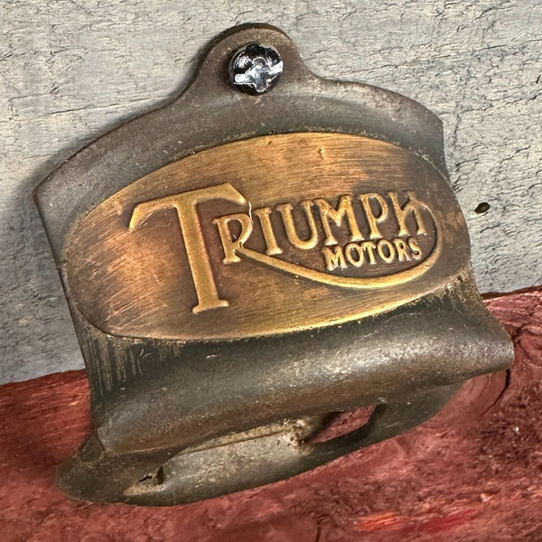 Triumph Motors Die Cast Metal Wall Mounted Bottle Opener Screws Included