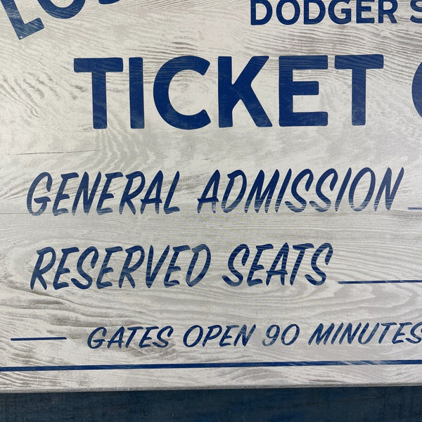 Los Angeles Dodgers Dodger Stadium Vintage Style Ticket Office Wood Wall Sign