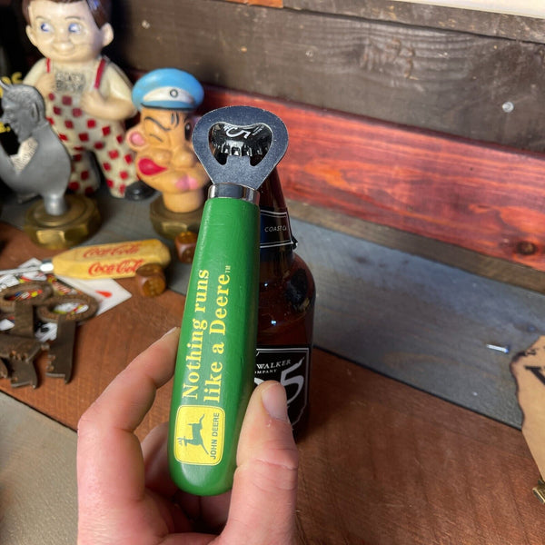 John Deere Nothing Runs Like A Deere Wooden Bottle Opener