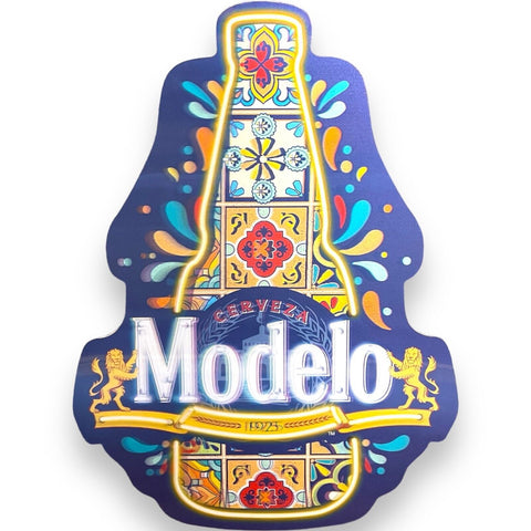 Modelo Cerveza Lenticular 3-D Sign Moving Images Beer Bar Man Cave Novelty Decor