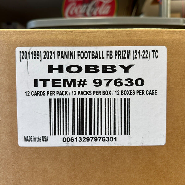 Panini Football Hobby Case 2021 FB Prizm (21-22) Factory Sealed 12 Boxes