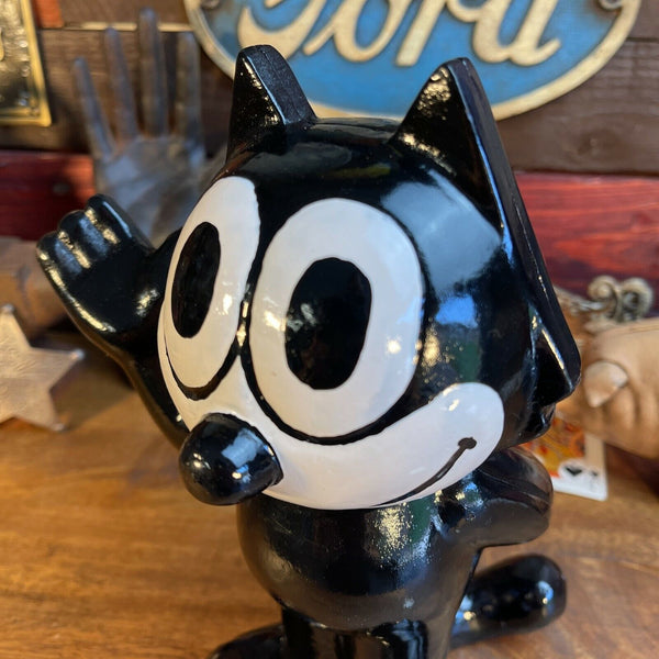 Felix The Cat Cast Iron Bank With Painted Finish, Decor Bookend