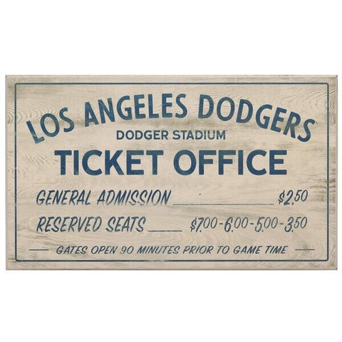 Los Angeles Dodgers Dodger Stadium Vintage Style Ticket Office Wood Wall Sign