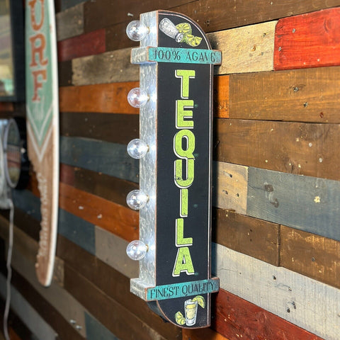 Tequila LED Sign 25" Double Sided Marquee Vintage Retro Off The Wall Design