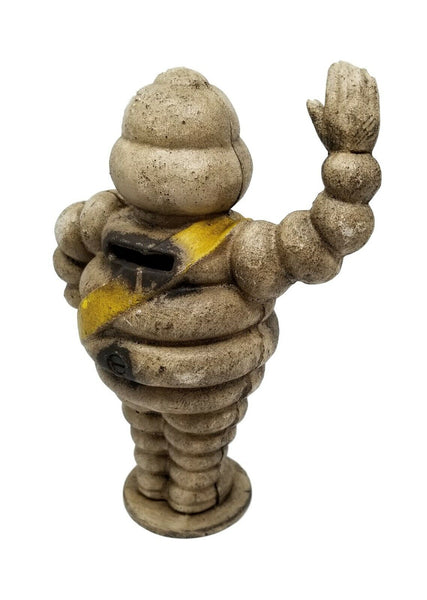 Michelin Man Bank 8" Heavy Cast Iron With Painted Antique Finish