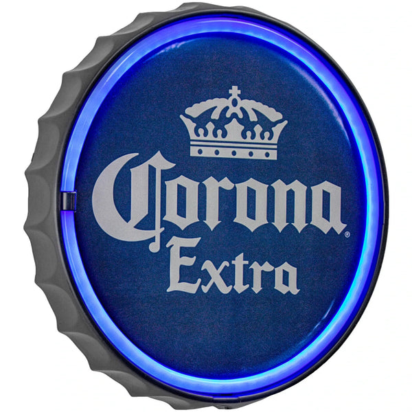 Corona Extra Neon LED Light Rope Bar Sign Bottle Cap Round Shaped Man Cave Decor