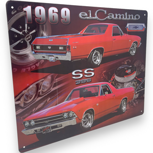 '69 El Camino SS 396 15" x 12" Tin Metal Sign W/ Hemmed Reinforced Edges