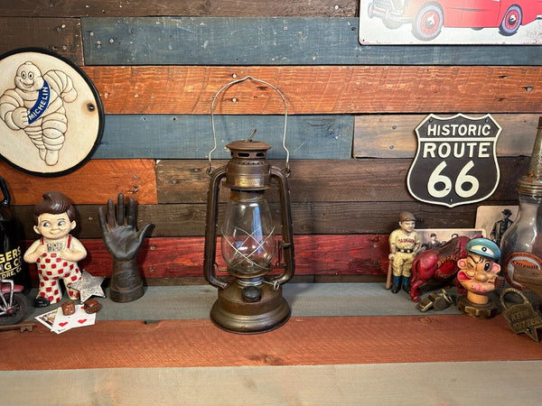 Union Pacific Railroad Salt Lake City Metal Railroad Lantern W/ Antique Finish