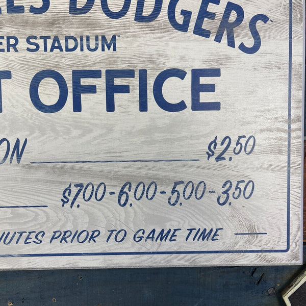 Los Angeles Dodgers Dodger Stadium Vintage Style Ticket Office Wood Wall Sign