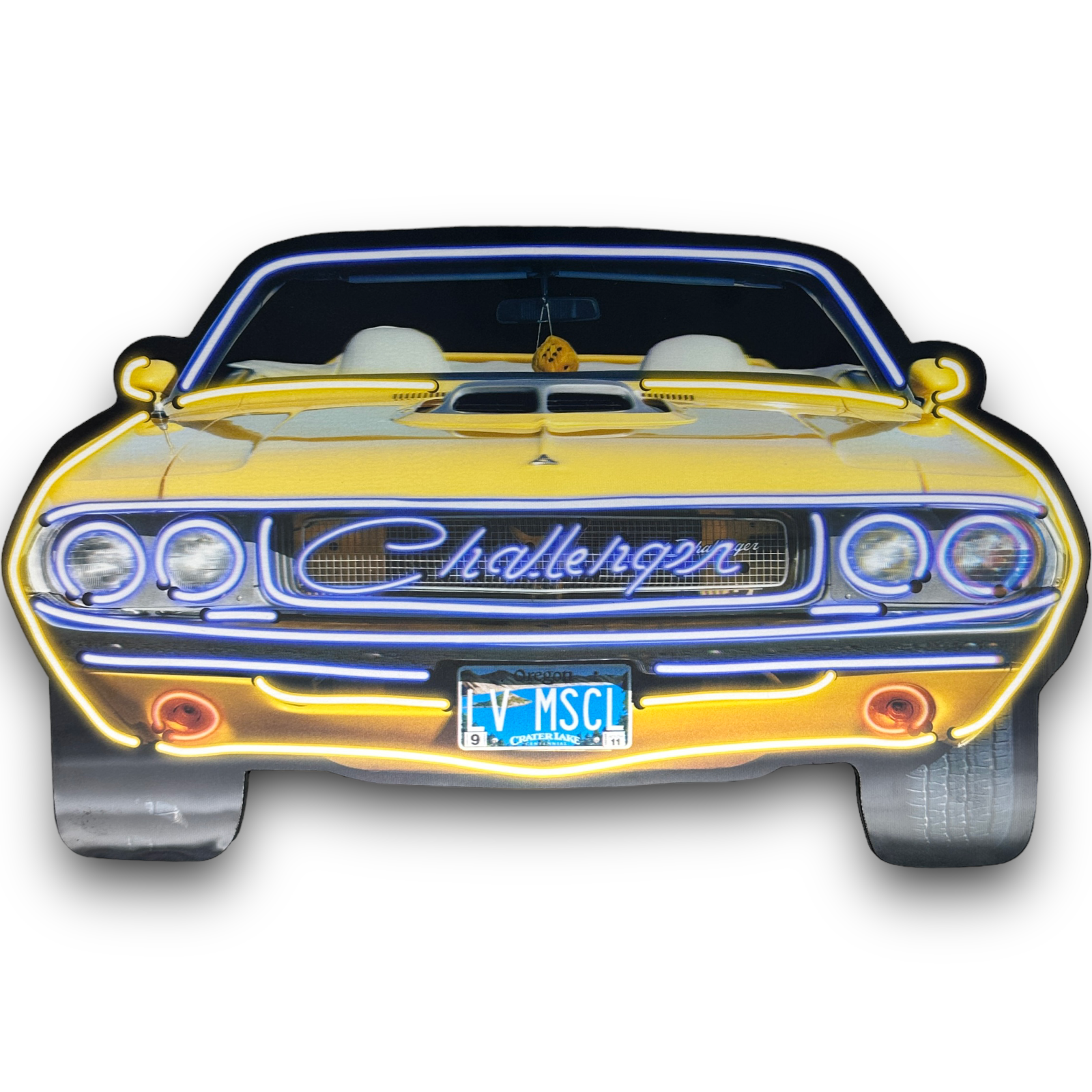 Dodge Challenger Moving Lenticular 3-D Images Wall Sign