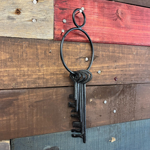 Jailhouse Keys, Old Western Vintage Jail Style, Metal With Painted Black Finish