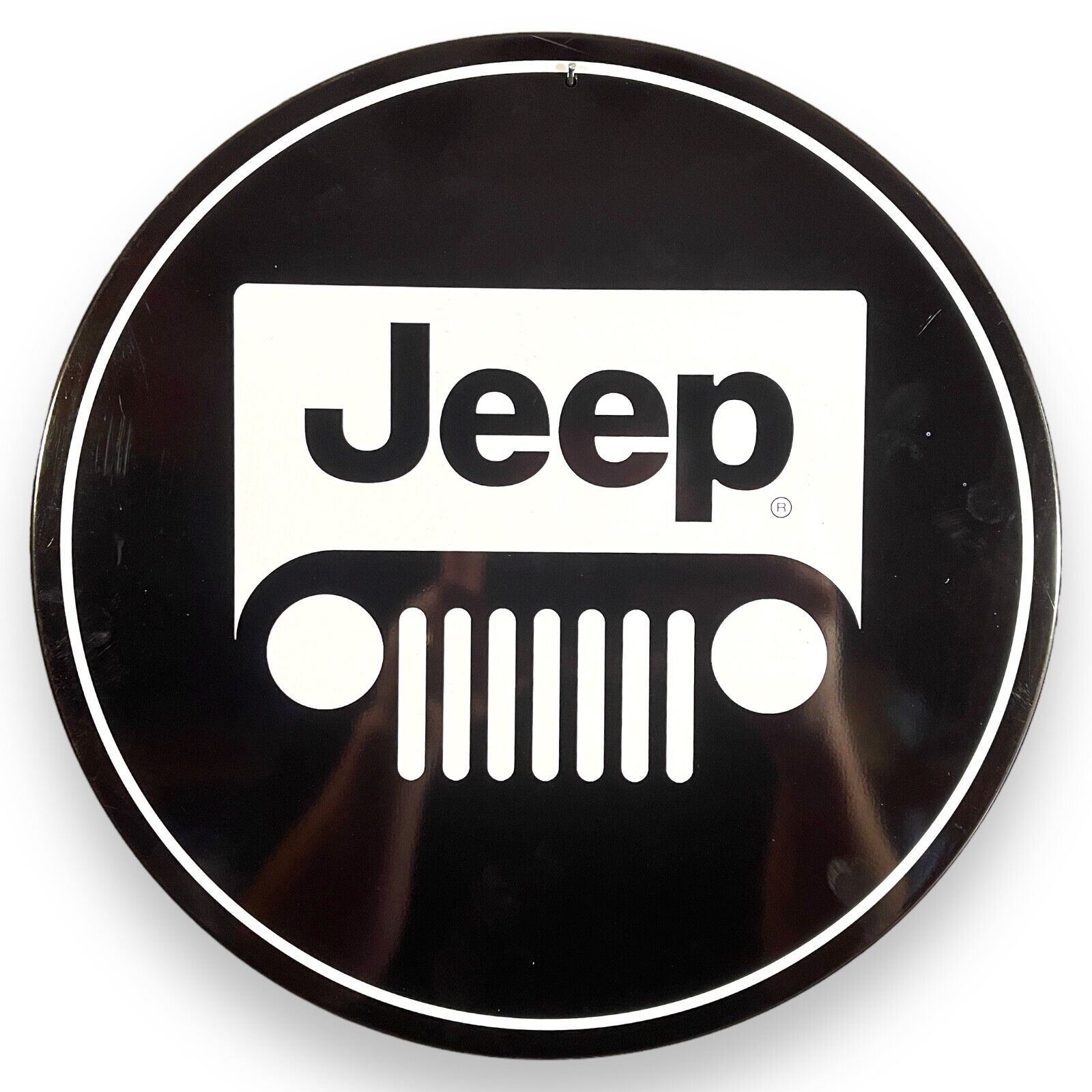 Jeep 12" Round Tin Sign Classic Wall Decor For Garage or Man Cave