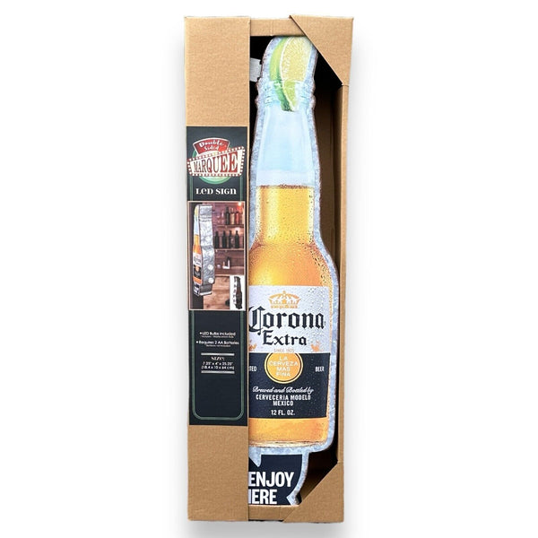 Corona Extra Bottle and Arrow Shaped 25" Double Sided Marquee Light Up LED Sign