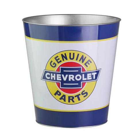 Genuine Chevrolet Parts Decorative Metal Trash Bin Waste Basket