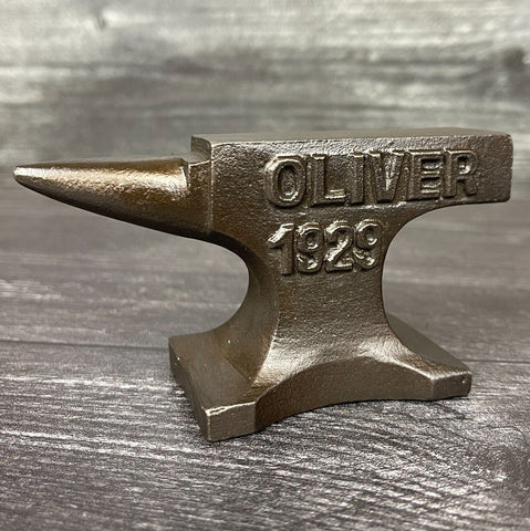 Oliver Tractors 1929 Cast Iron Anvil Antique Farm Collectible Decor Advertising