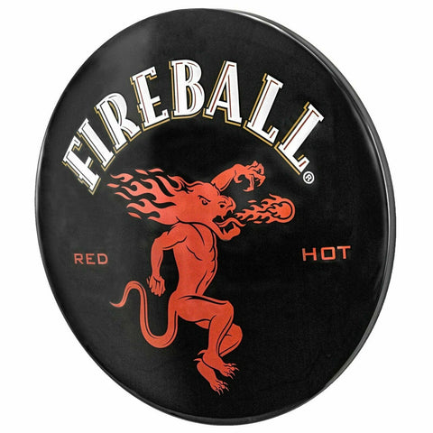 Fireball Red Hot Whiskey Dome Round Metal Sign Bar Man Cave Garage Wall Decor 