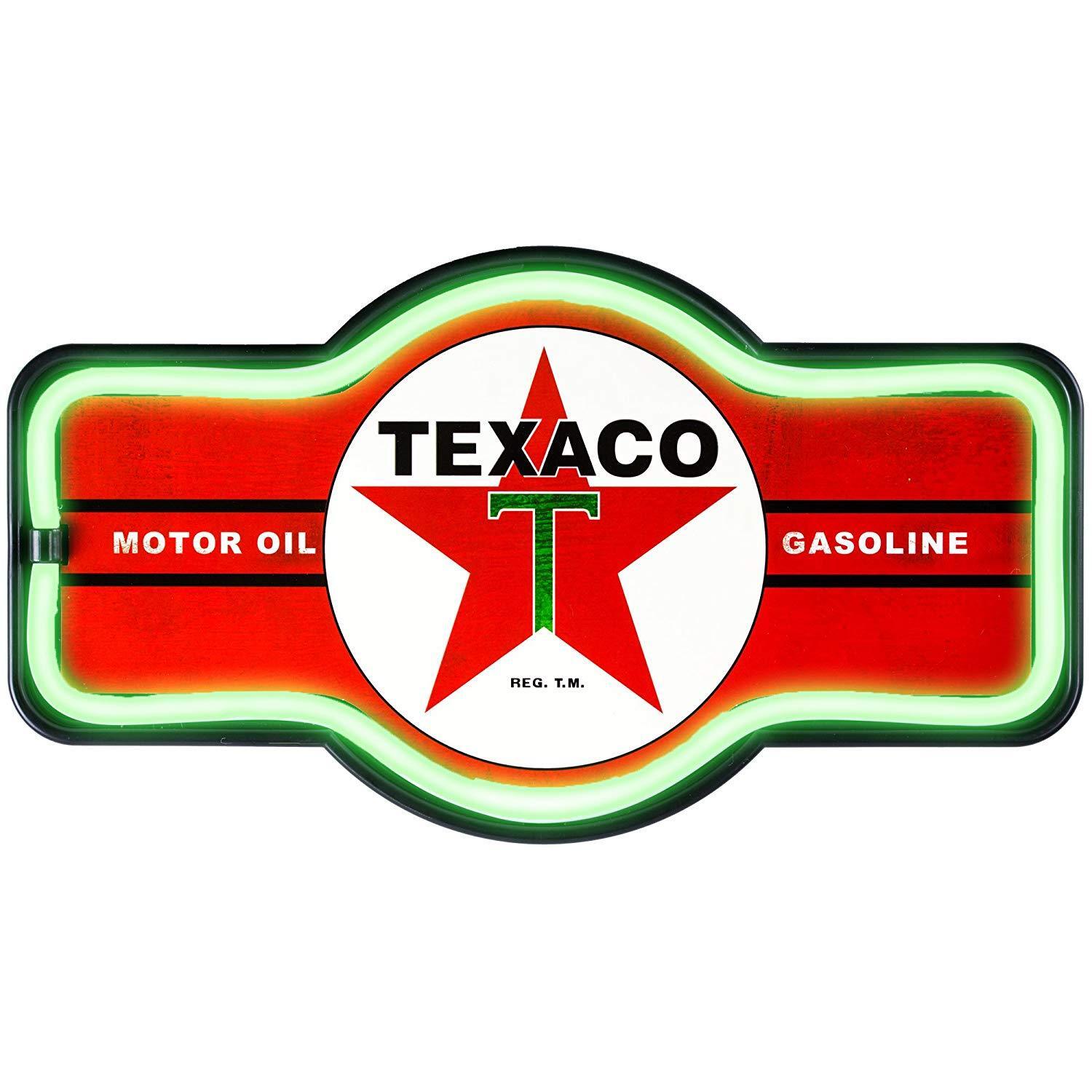 Texaco Red LED Neon Sign Marquee Shape - Bar, Garage, Man Cave