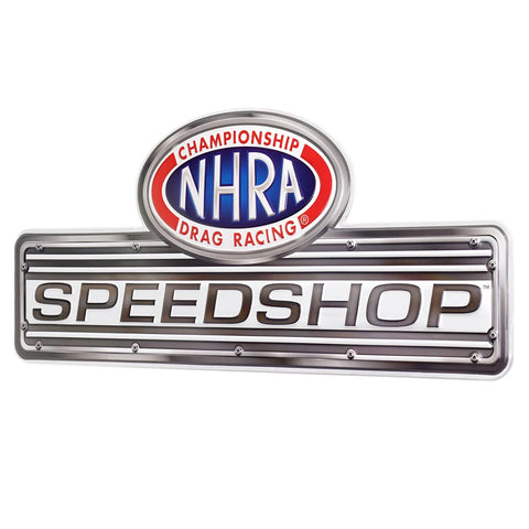 NHRA Speeedshop Championship Drag Race Embossed & Shaped Metal Sign