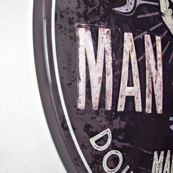 Man Cave Dome Round Metal Sign Bar Man Cave Garage Wall Decor 