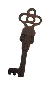 Skull Key Heavy Cast Iron 3D Skull With Antique Finish