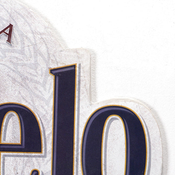 Modelo Cerveza Embossed Metal Wall Sign – Licensed Vintage-Style Bar Decor, 15.75" W x 15.4" H, Lightweight with Sawtooth Hangers