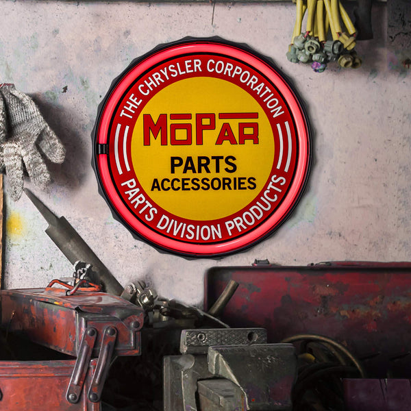 Mopar Parts & Accessories LED Wall Sign Neon-Style – USB or Battery