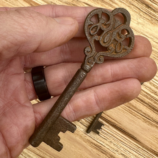 Antique Style 19th Century Iron Skeleton Keys Vintage Reproduction - Lot Of 10