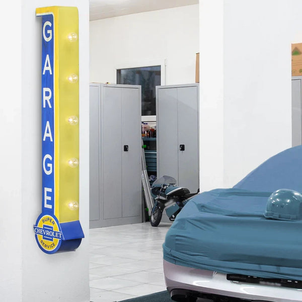 Chevrolet Garage 40" LED Sign Double-Sided Vintage Wall Decor Man Cave Bar Light