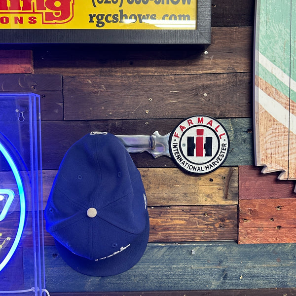 Farmall Licensed Aluminum Key-Shaped Hat & Coat Hook Wall Plaque – 11"x4.5"