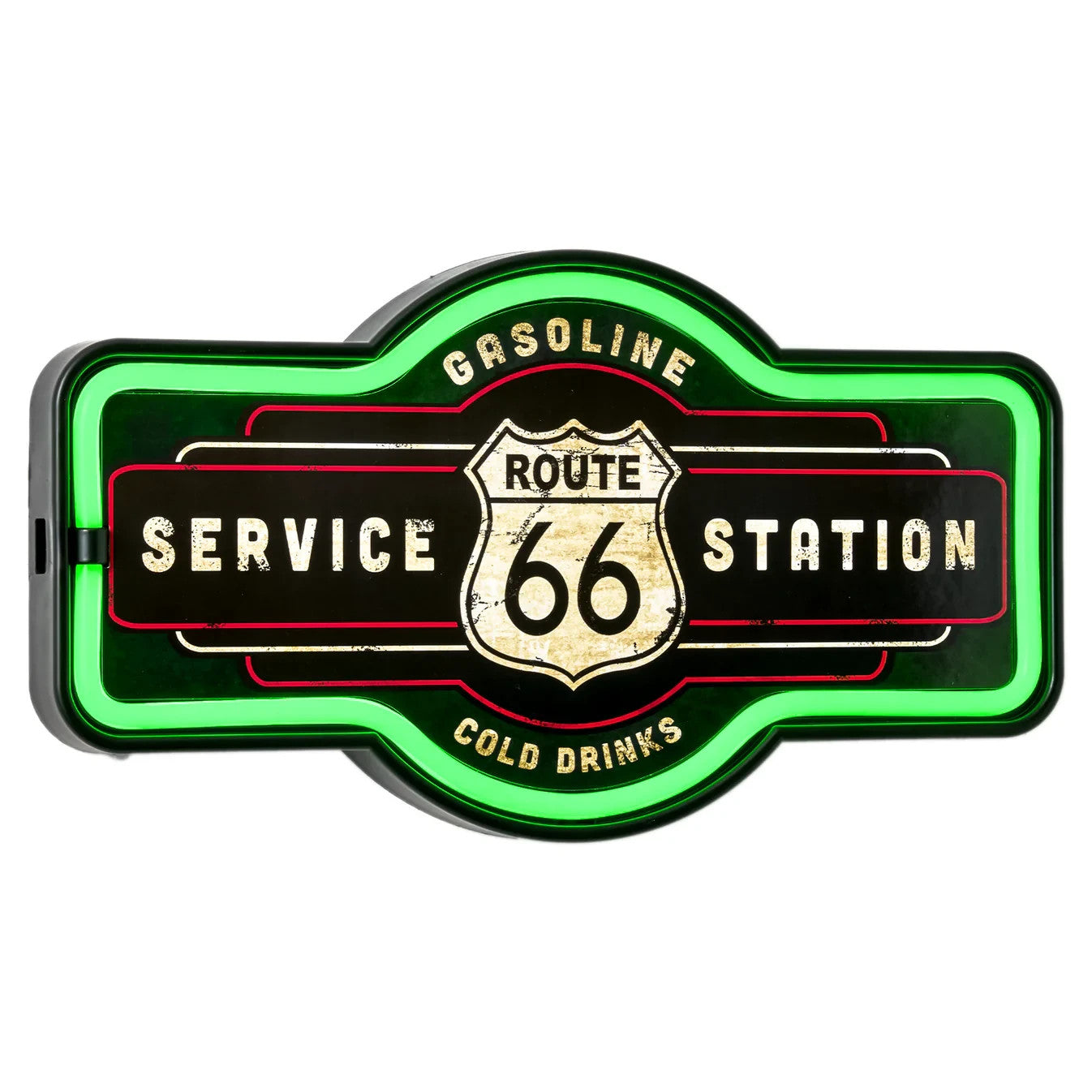Route 66 Service Station LED Neon Light Sign Retro Americana Wall Decor 9.5"x17"