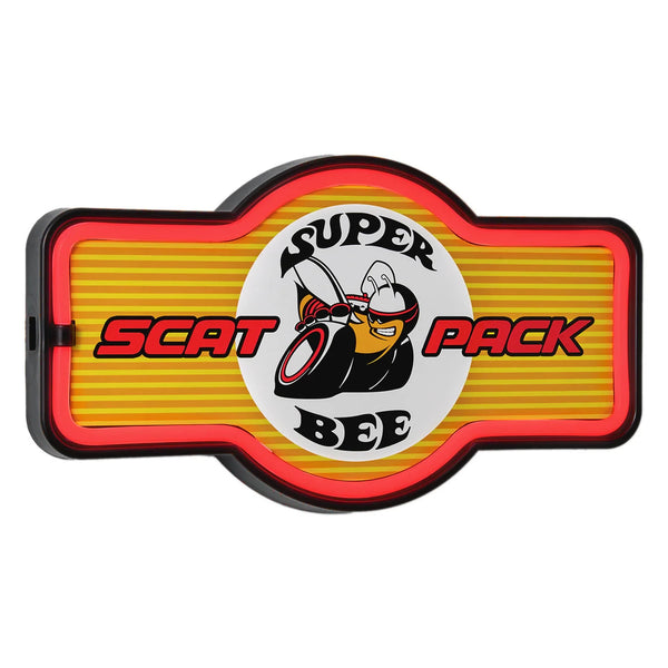 Dodge Super Bee LED Neon Light Sign — Vintage-Inspired Wall Decor for Garage, Man Cave, or Home Bar