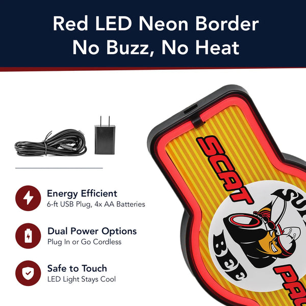 Dodge Super Bee LED Neon Light Sign — Vintage-Inspired Wall Decor for Garage, Man Cave, or Home Bar