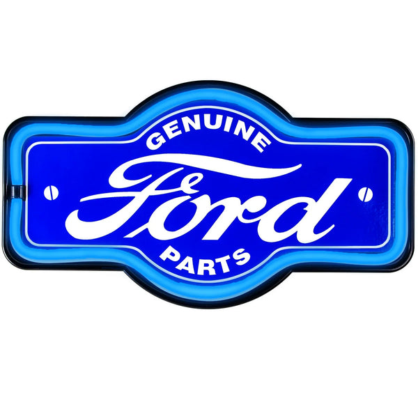 Ford Genuine Parts LED Neon Wall Sign Vintage Garage Man Cave Garage Bar Decor