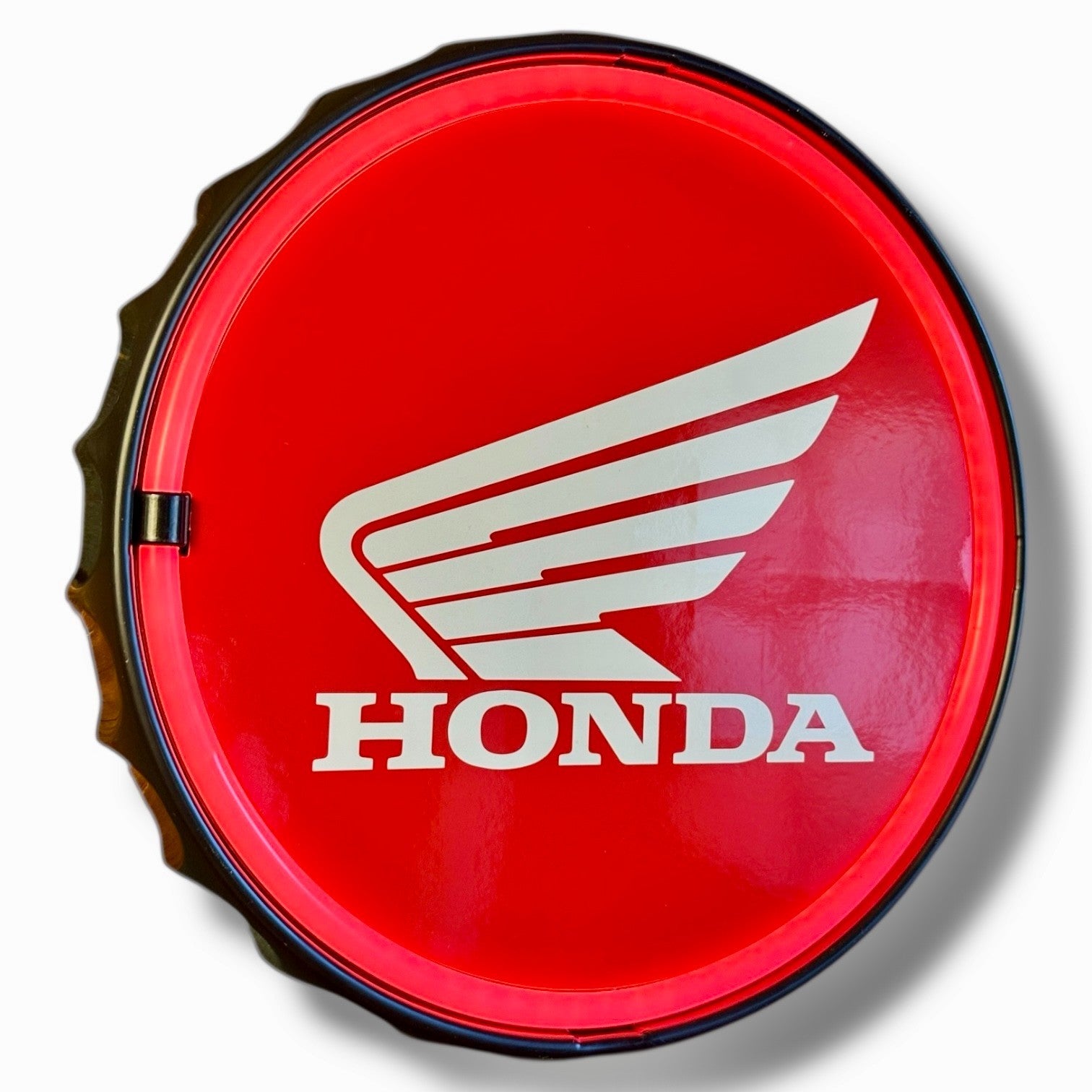 Honda Wing 12" LED Neon Light Up Sign Man Cave Garage Decor Battery/USB Power