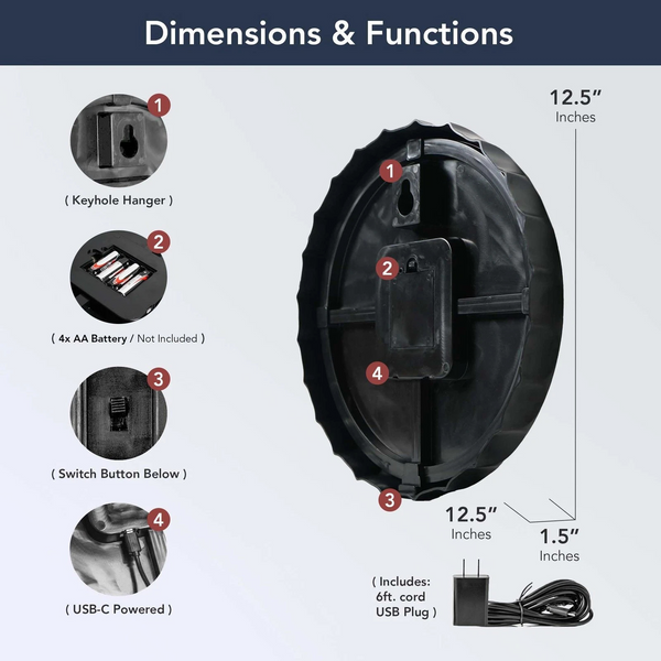 Honda Wing 12" LED Neon Light Up Sign Man Cave Garage Decor Battery/USB Power