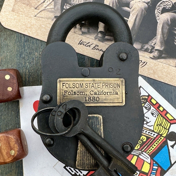Folsom State Prison 1880 Cast Iron Prison Lock With Keys Antique Reproduction