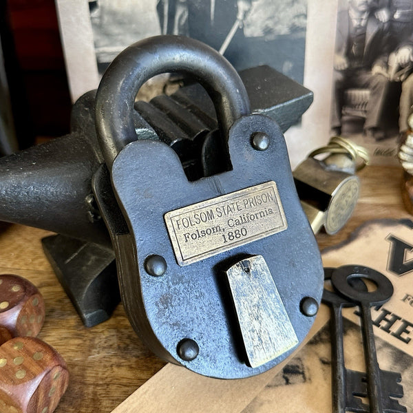Folsom State Prison 1880 Cast Iron Prison Lock With Keys Antique Reproduction