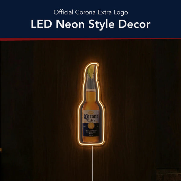 Corona Extra LED Bottle Wall Sign – Classic Cerveza Neon-Style Bar Decor