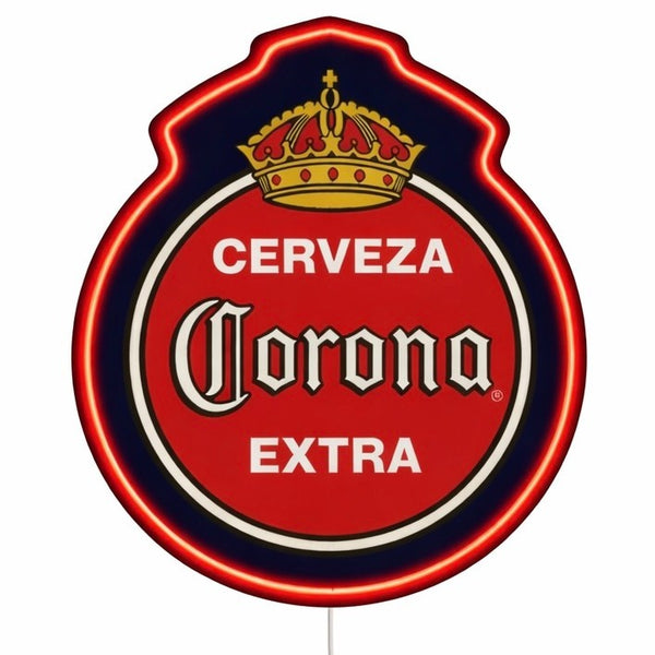 Corona Extra Cerveza LED Wall Plaque Vintage Inspired Bar & Man Cave Decor