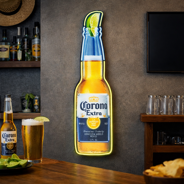 Corona Extra Bottle Lenticular 3D 28" Wall Sign – Moving Image Beer Bar Decor