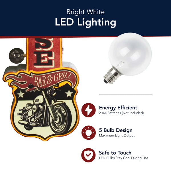 Roadhouse Bar & Grill LED Lighted Marquee Sign Double Sided Man Cave Bar Decor