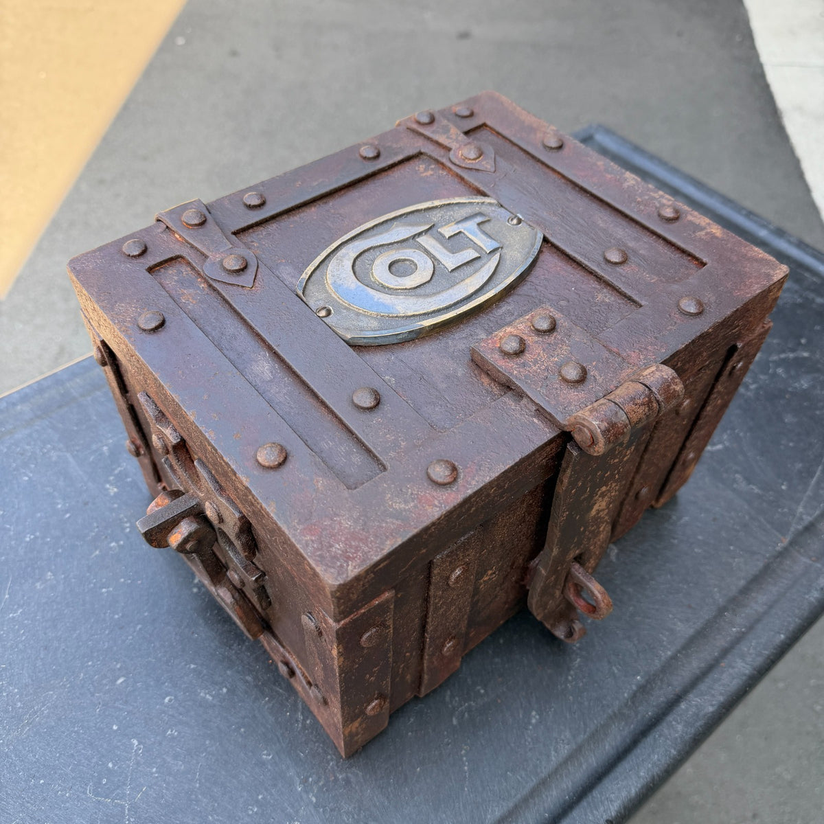 Colt Cast Iron Strong Box With Antique Vintage Finish Western Lock Box ...