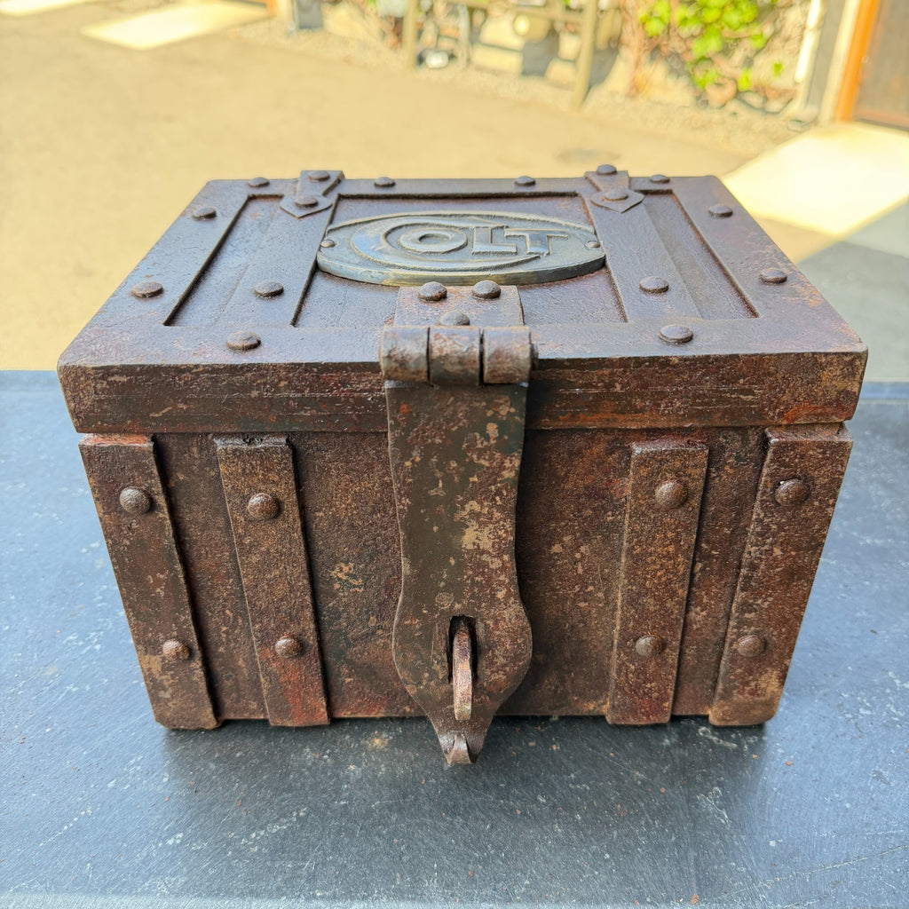 Colt Cast Iron Strong Box With Antique Vintage Finish Western Lock Box ...