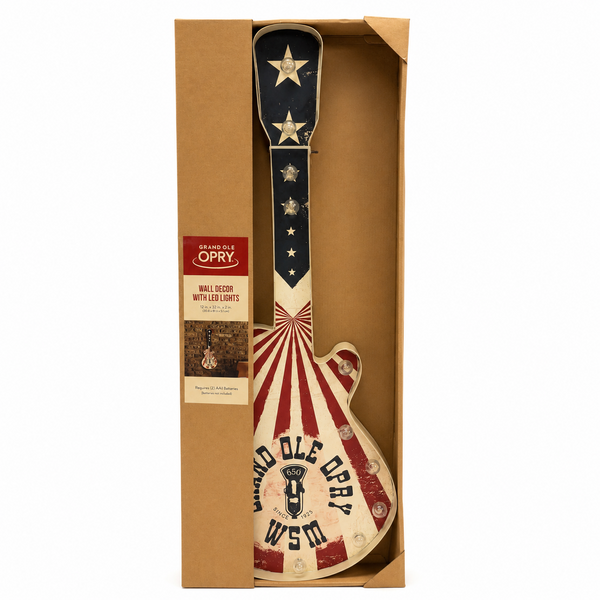 Grand Ole Opry Guitar-Shaped LED Marquee Wall Decor Sign 32 Inch Licensed Country Music Light-Up Wall Art