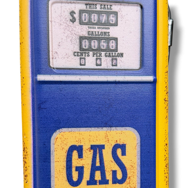 Gas Money Gas Pump Metal Coin Bank Vintage Inspired Design Man Cave Decor