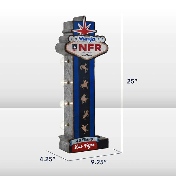 Wrangler ProRodeo NFR 2025 Las Vegas 40th Anniversary 25" Double-Sided Marquee LED Sign