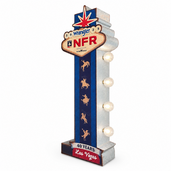 Wrangler ProRodeo NFR 2025 Las Vegas 40th Anniversary Double-Sided LED Sign