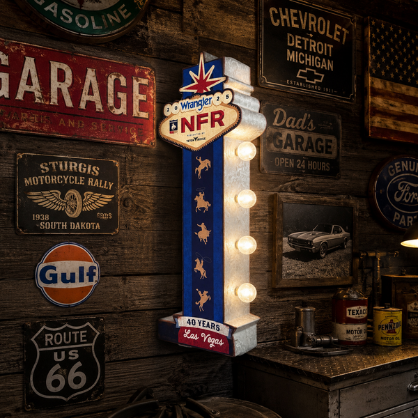 Wrangler ProRodeo NFR 2025 Las Vegas 40th Anniversary Double-Sided LED Sign